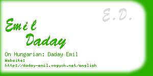 emil daday business card